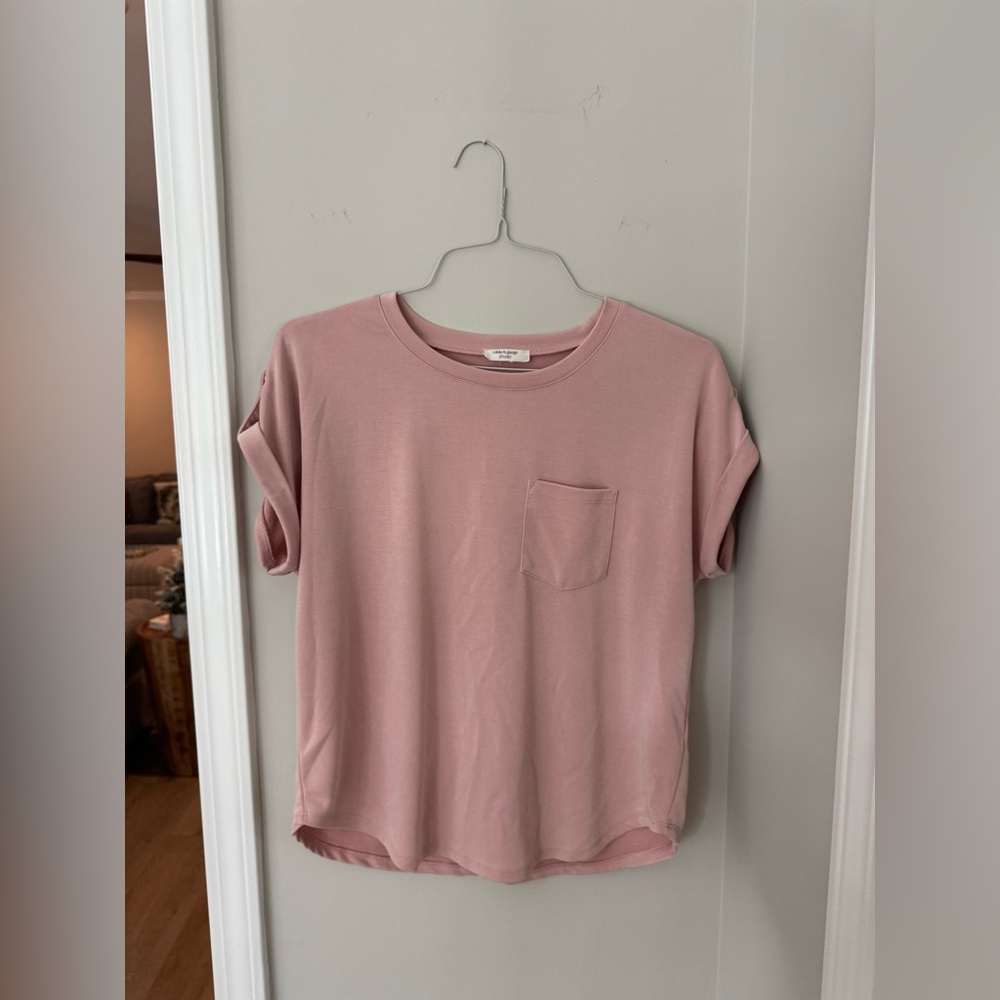 Cable & Gauge Blush Pink Short Sleeve Tee